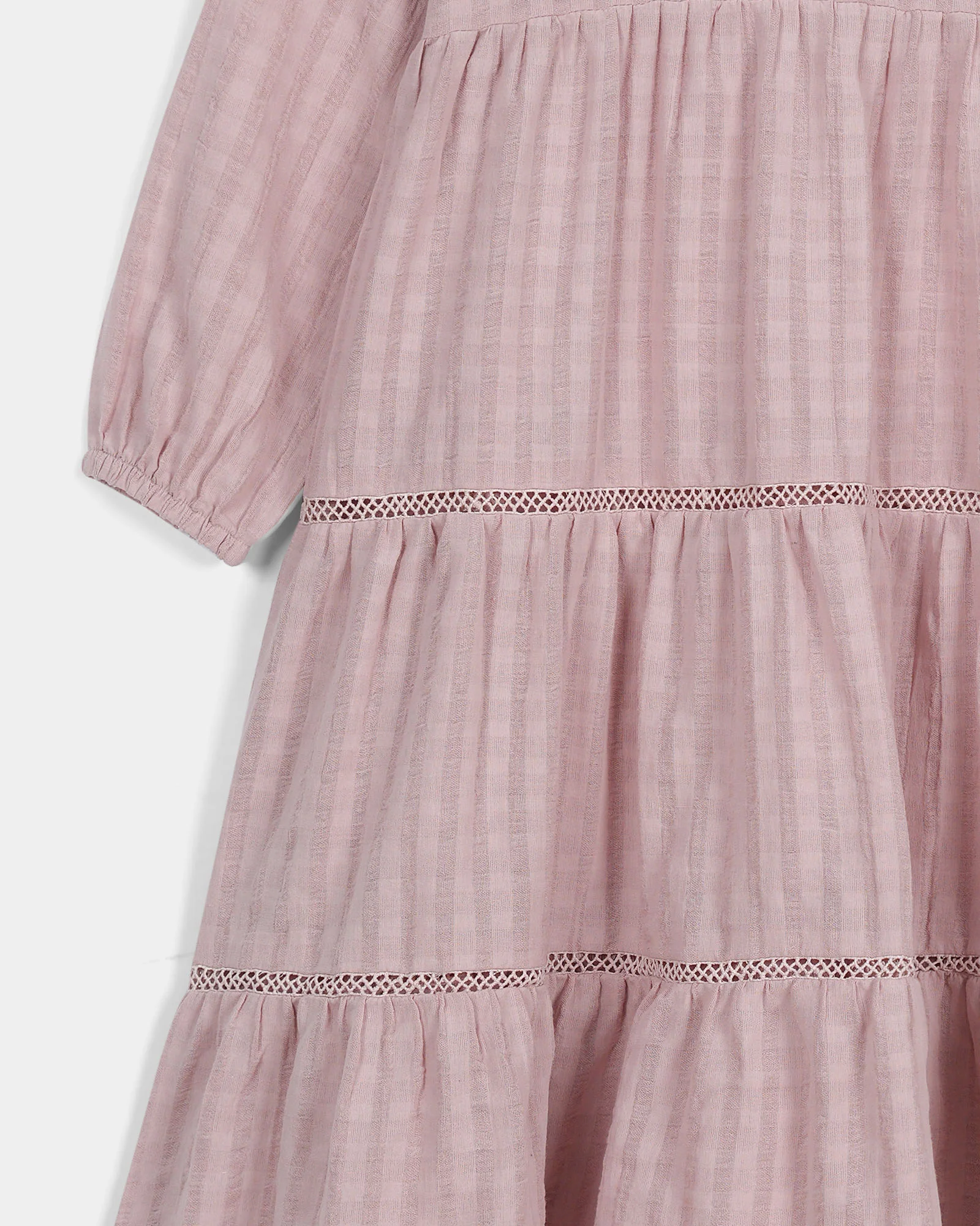 Girls Check Dress - Image 3